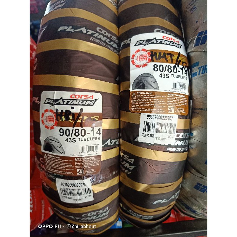 BAN LUAR MOTOR CORSA PLATINUM R26 TUBELESS