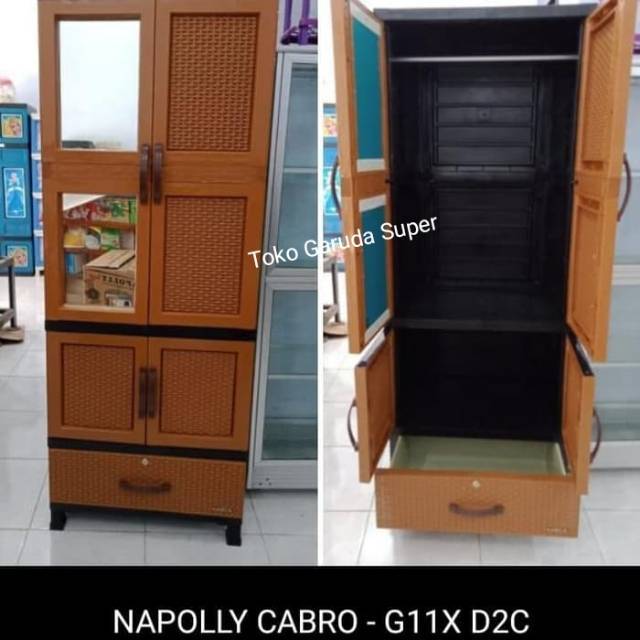  Lemari  Plastik  Napolly CABRO G11X D2C Coklat  Shopee 