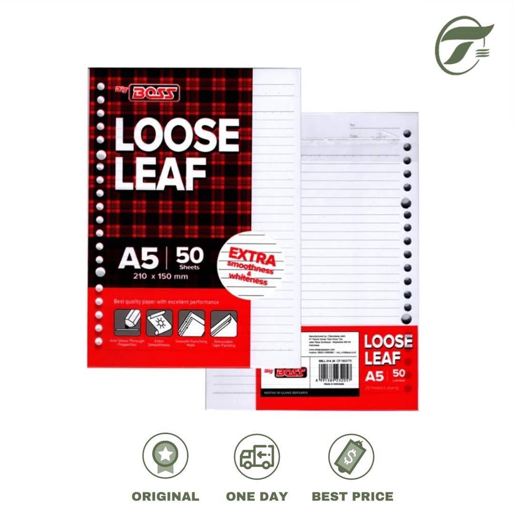 

LOOSE LEAF BBO A5 100 / 50 BIG BOSS