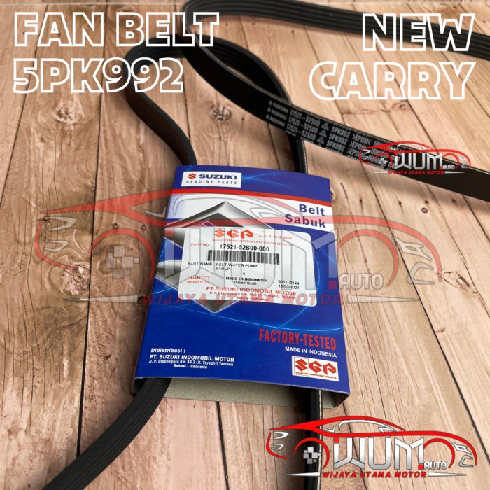 VAN BELT FAN BELT TALI KIPAS WATER PUMP NEW CARRY BARU 5PK992