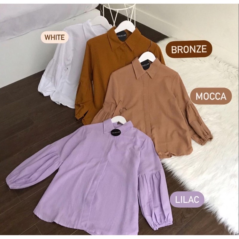 RD FASHION MINZY TOP SHIRT // MINZI BLOUSE BAHAN TWISCONE FIT L