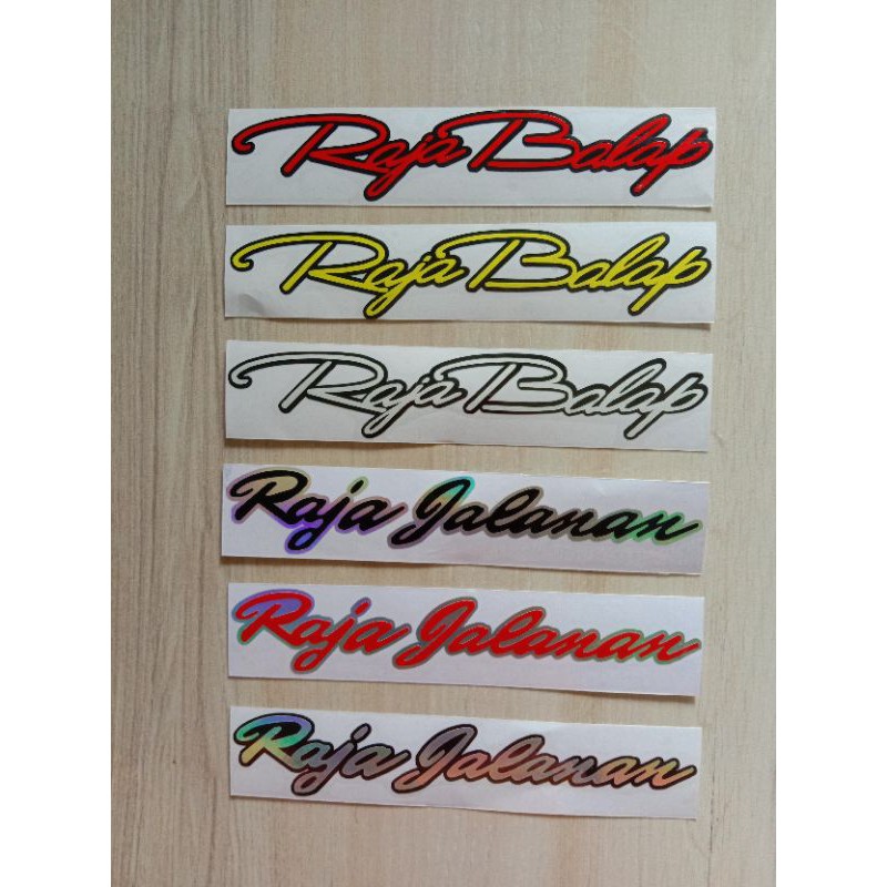 

sticker cutting raja balap