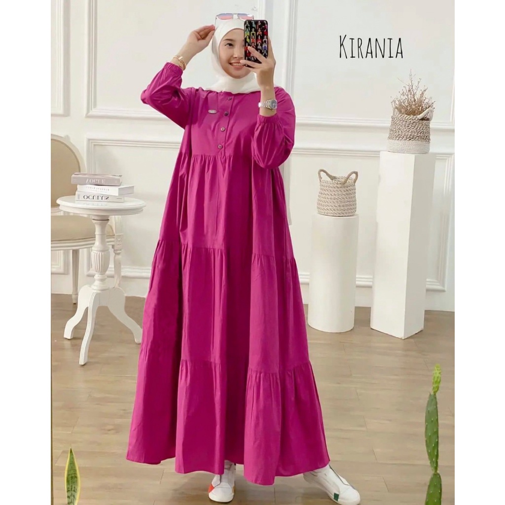 Kirana dress rayon wanita gamis rayon terbaru/gamis