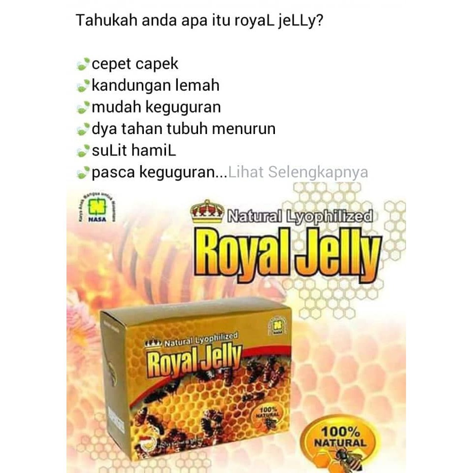 Penyubur Kandungan Natural Royal Jelly Original Nasa Original Bpom Indonesia