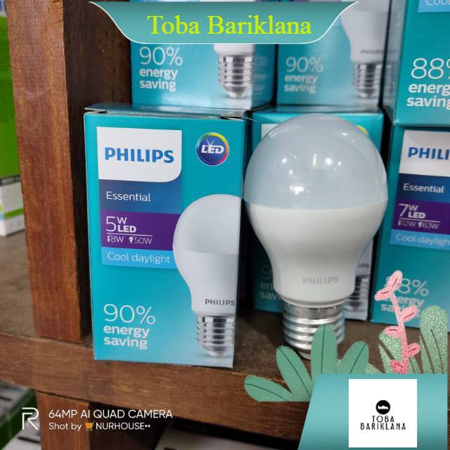 philips led 5 watt essential bohlam lampu philips Murah