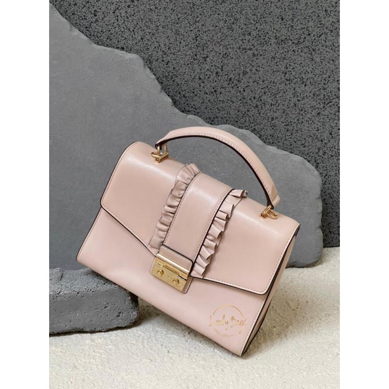 Tas Mk original/Michael kors sloan satchel soft pink medium