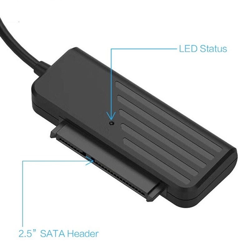 Kabel Transmisi Data SATA Ke USB 3.0 Tipe C 5Gbps High Speed Untuk Hard Disk HDD SDD 2.5 &quot;