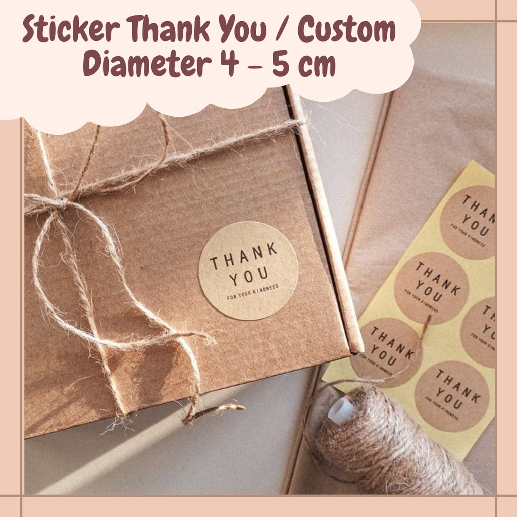 

70++ PCS Sticker Label Makanan | Sticker Thank You 1 Pack | Terima Kasih Sticker Custom