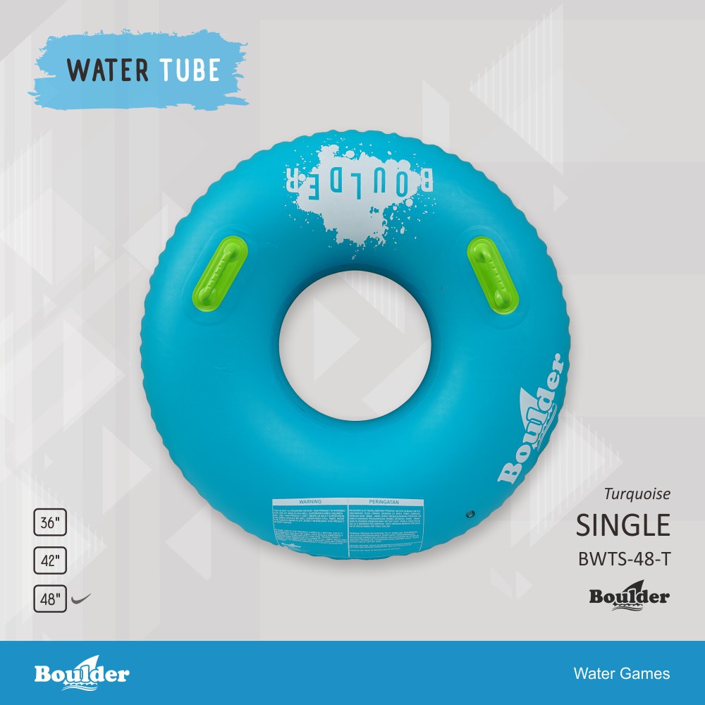 BOULDER SINGLE WATER TUBE BAN RENANG WATERBOOM SIZE 48 PVC 1MM