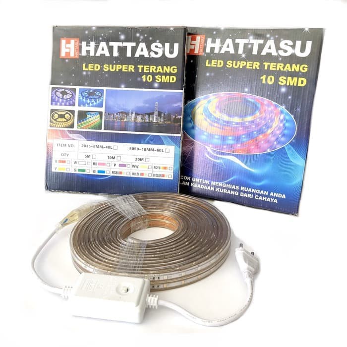 Lampu Selang Hias LED Super Terang HATTASU 10 SMD 220 Volt RGB Mode