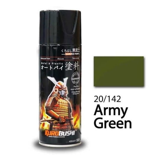 Samurai Paint Kurobushi Cat Semprot Pilox Pilok Warna Army Green / Hijau Tentara (142) 400ml