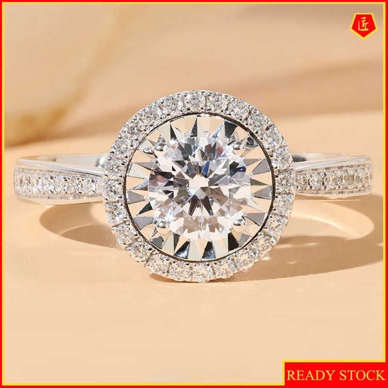 [Ready Stock]Fashion Elegant Moissanite Ring Classic