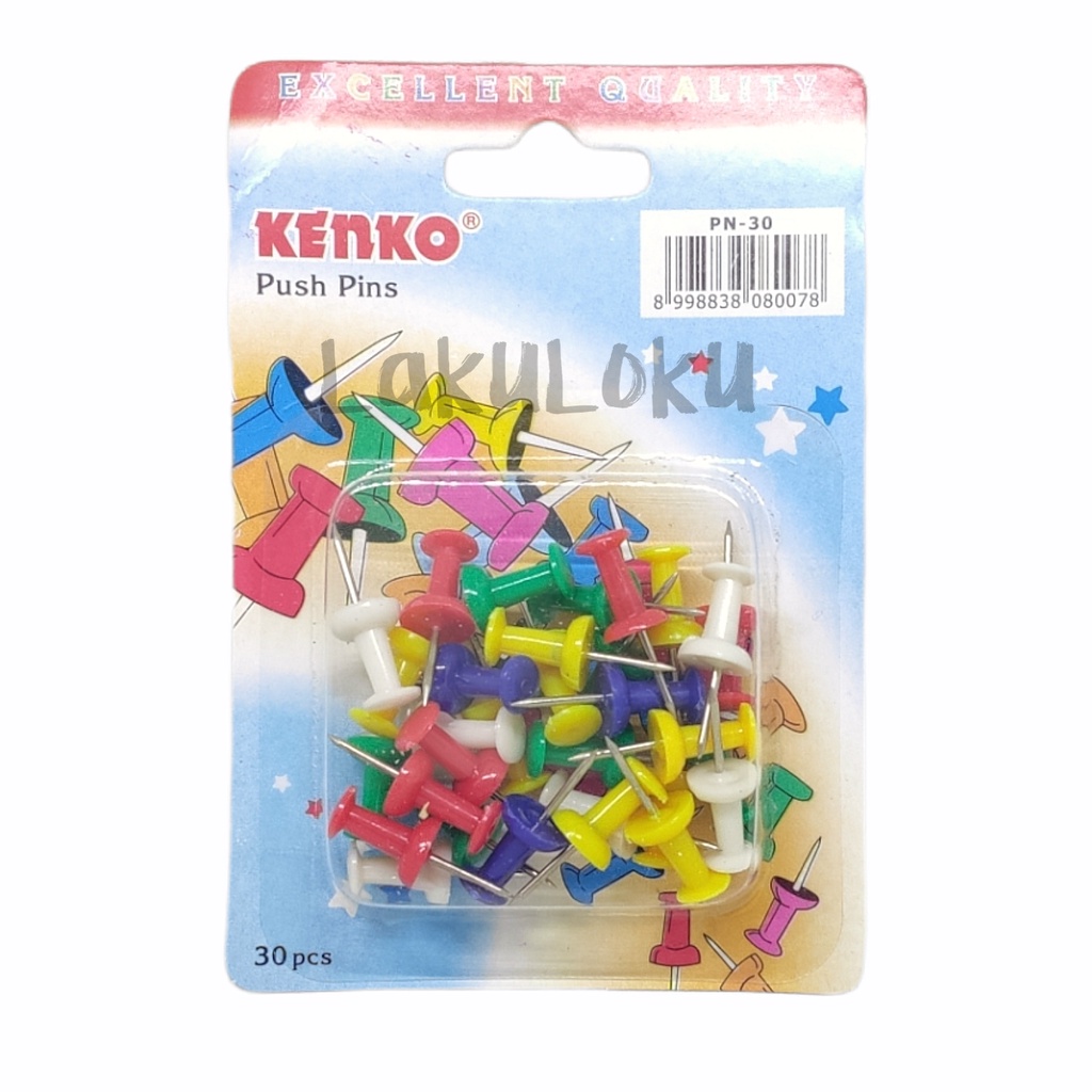 

Paku Push Pin / Paku Mading Warna Kenko isi 30