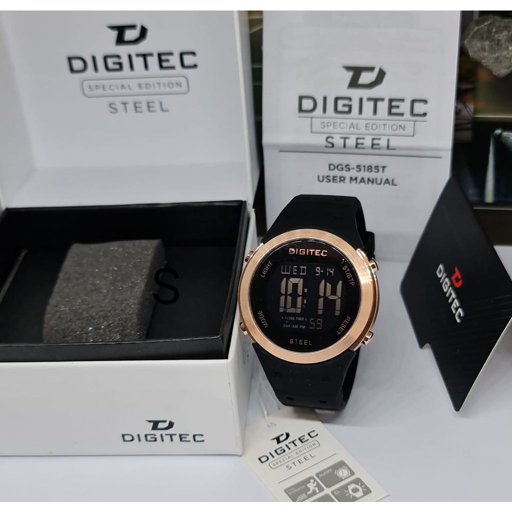 Jam Tangan Pria Cowok Digitec DGS-5185T Digitec 5185 DGS 5185 Original Tahan Air Spesial Edisi