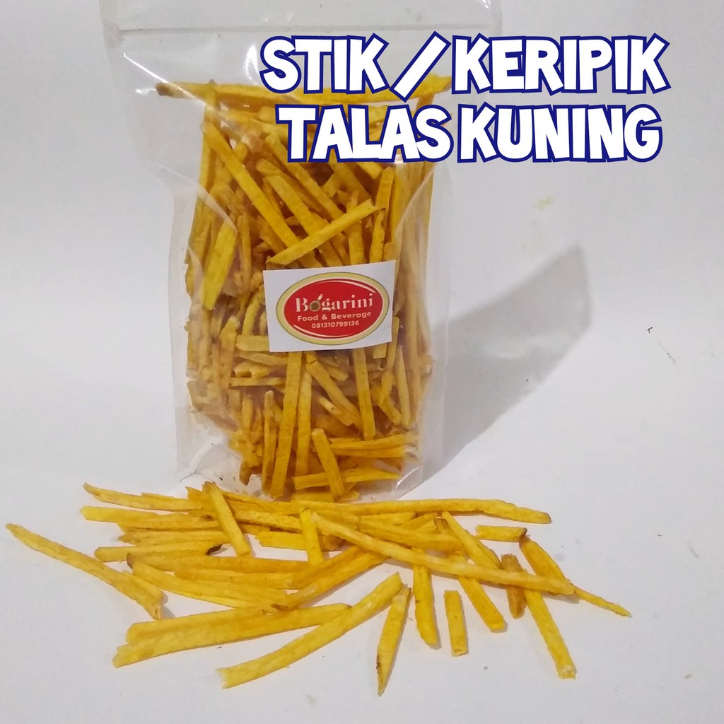 

Stik Stick Keripik Talas Kuning Bogor Renyah Gurih Kriuk Krispy