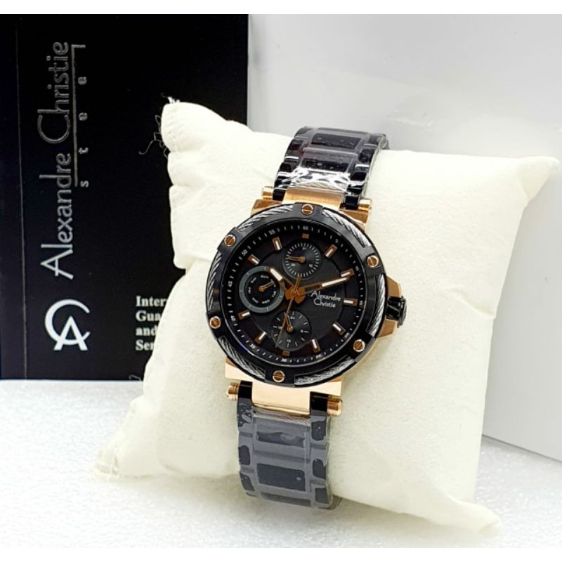 JAM TANGAN WANITA ORIGINAL ALEXANDRE CHRISTIE AC6560 CHRONOGRAPH
