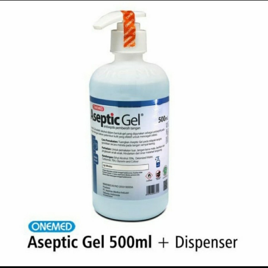 Handsanitizer Aseptic Gel Onemed 500ml Pump / Handsanitizer Aseptic Gel Onemed 500ml Refill