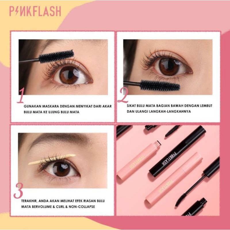 Pinkflash Mascara Fiber Waterproof Night &amp; Day / trz