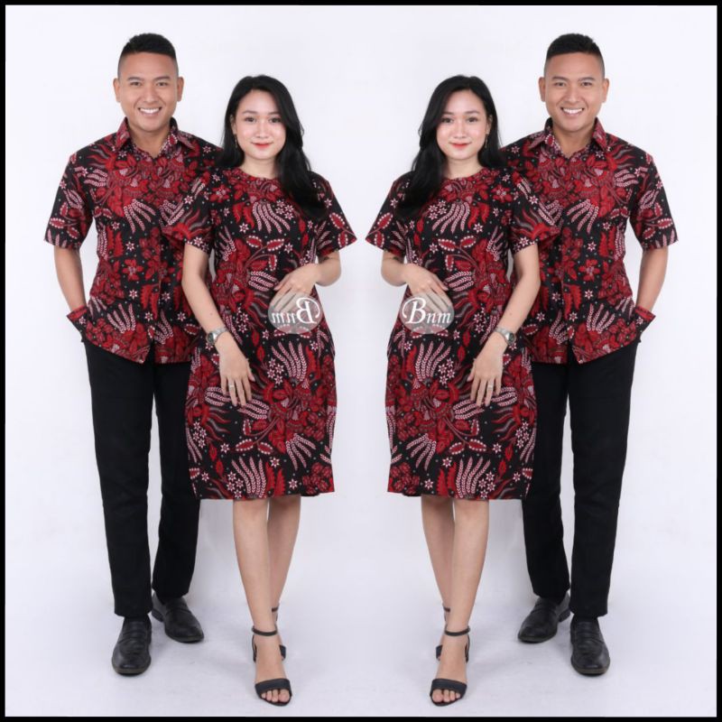 COUPLE BATIK TERBARU 2021 Katun Premium Sarimbit Batik Kemeja Blouse Bluse Batik Couple Keluarga