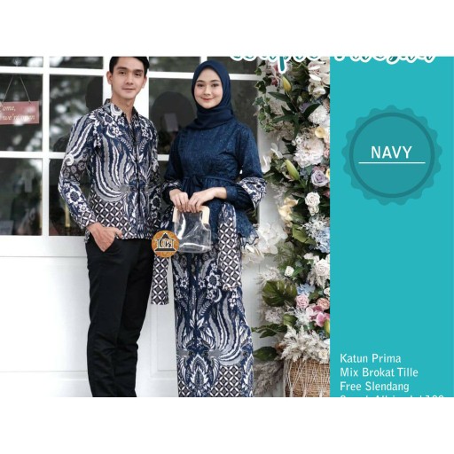 (termurah - Ori & Real Pic! Busui_6  Warna) Batik Couple Andhini Kebaya Couple Brukat Anabel -