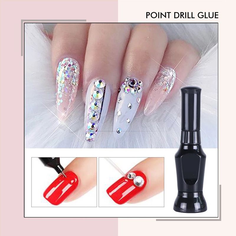 Point drill glue gel nail art rhinestones gem charm glue lem accessories kuku