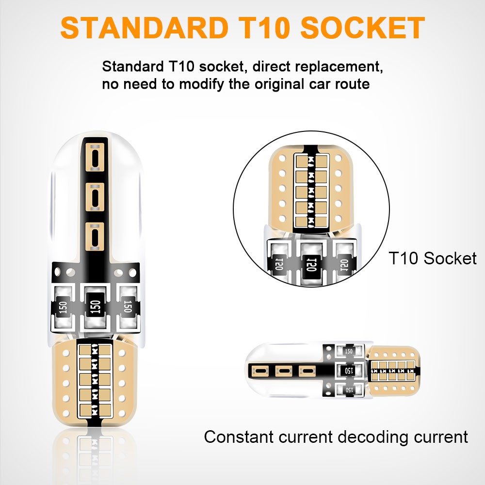 LED W5W T10 194 168 COB Auto Wedge Parking Bulb Clearance Lamp License Plate Lights CANBUS Car Interior Reading Light