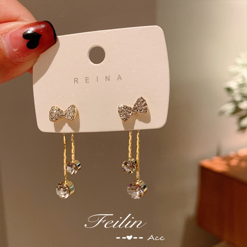 Anting Tusuk Sterling Silver 925 Desain Pita Untuk Wanita | Anting Bentuk Bintang | Aksesoris Rambut Untuk Wanita | Anting Bahan Stainless Steel | Kotak Hadiah Untuk Hadiah
