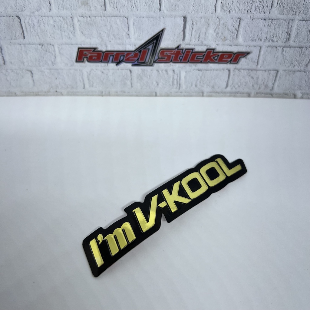 stiker im vkool sticker emblem I'm V-Kool EMBOS