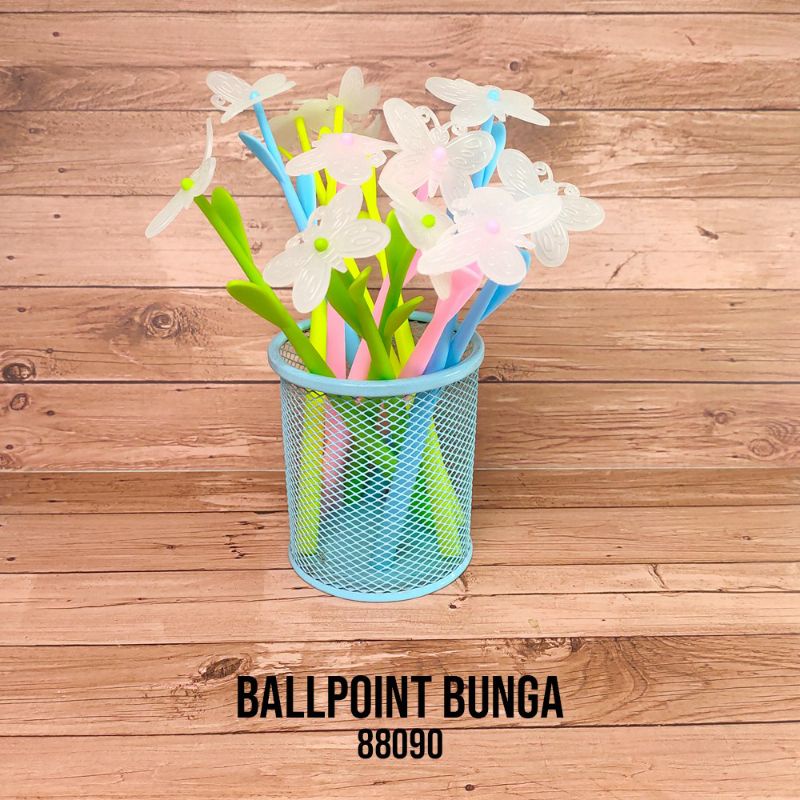 Obral Pulpen Gel Bunga Unik Bisa Berubah Warna Pilih Motif-Kupu2