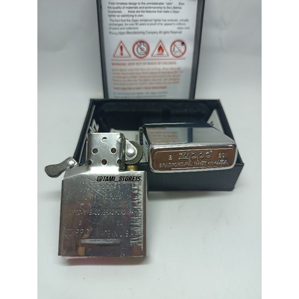 ZIPPO USA ORIGINAL SILVER DENTING 2X