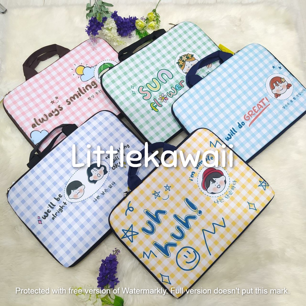 LK/Tas Laptop Wanita Remaja Korean Style Quotes Girly Girlie 14 Inch