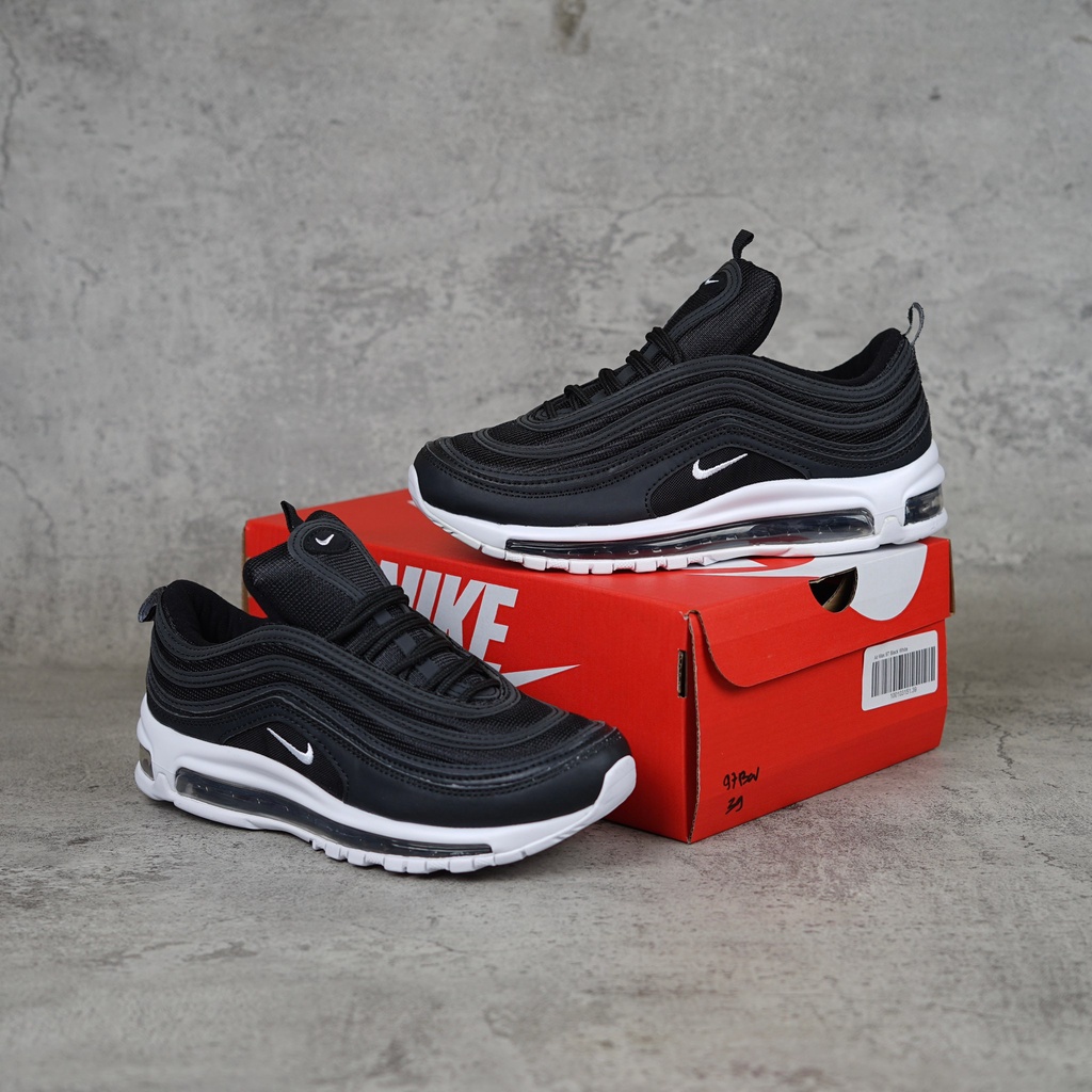 SEPATU NIKE AIR MAX 97 BLACK WHITE ORIGINAL VIETNAM BNIB FULL TAG BARCODE