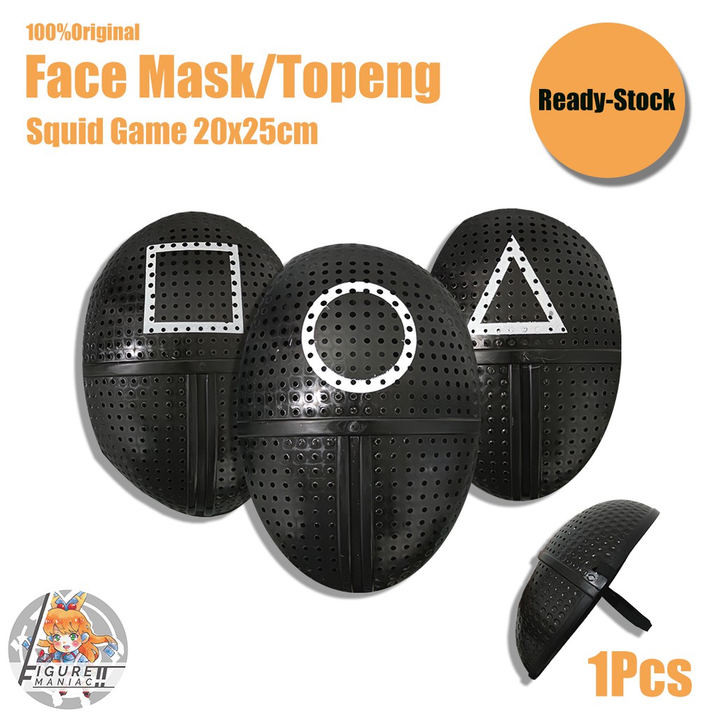 Topeng Squid Game Kostum READY STOCK 3 motif Square Triangle Circle