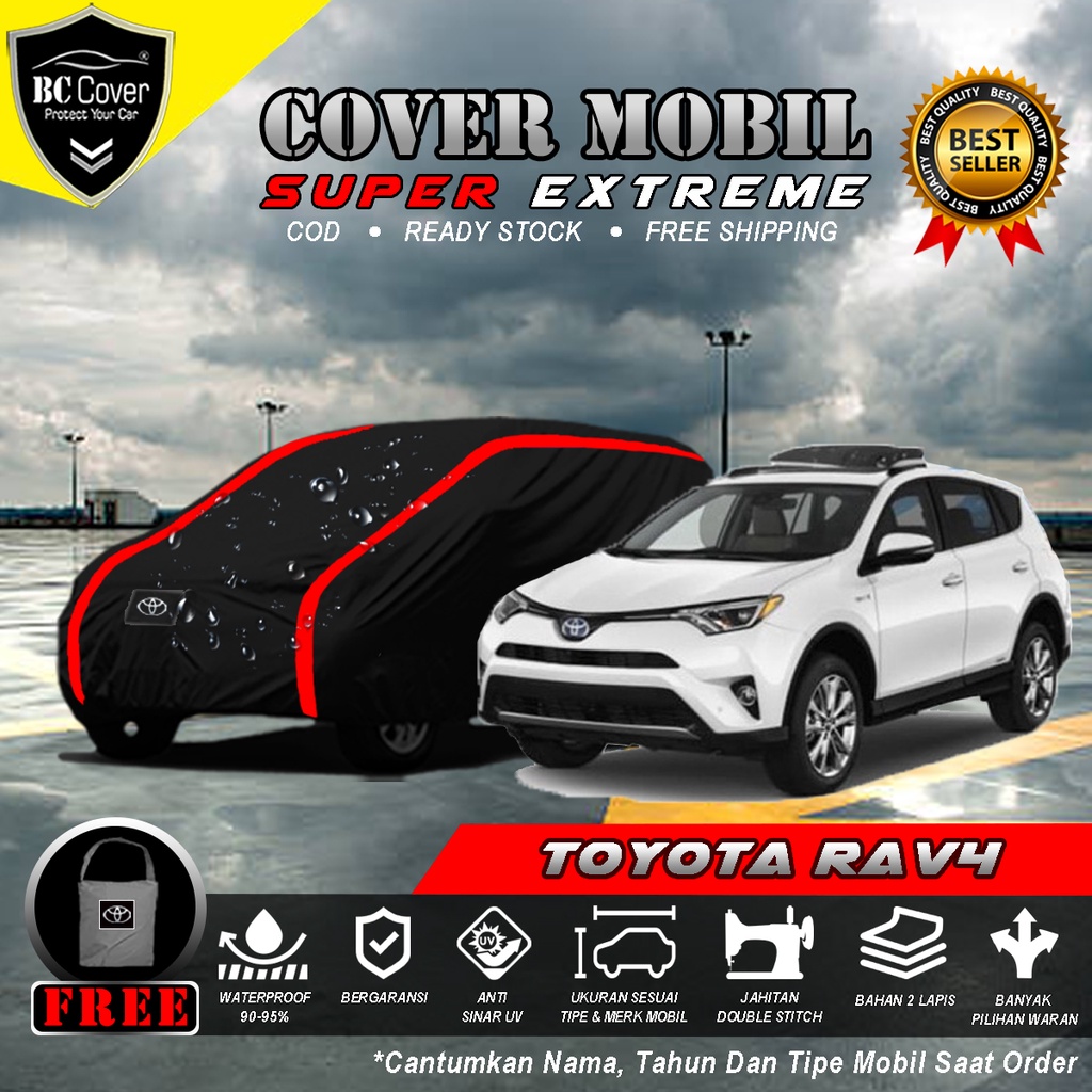 Body Cover Mobil Toyota RAV4 Waterproof / Sarung Mobil Toyota RAV 4 Waterproof / Selimut Mobil RAV4 Tutup Penutup Mantol Kerudung Mantel Mobil Toyota RAV4 Waterproof Outdoor Anti Air