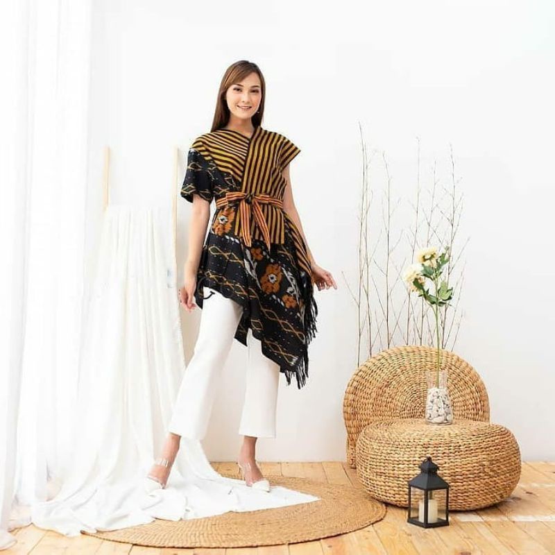 BAJU TENUN DRESS TENUN DRESS WANITA DRESS BATIK