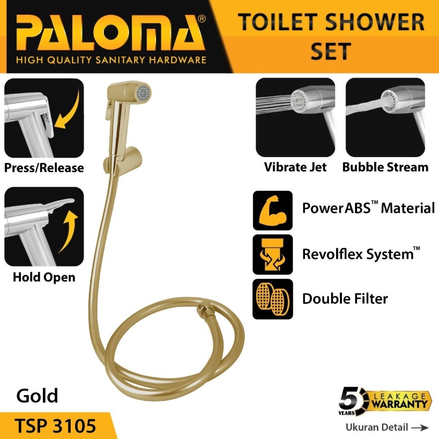 PALOMA TSP 3105 TOILET SHOWER JET WASHER GOLD SHOWER CEBOK SEMPROTAN