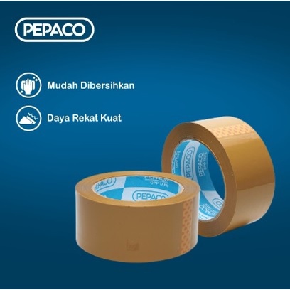 Pepaco Lakban / Plakban / Isolasi Coklat uk. 2 inch x 90 yard (1 slop isi 6 roll)