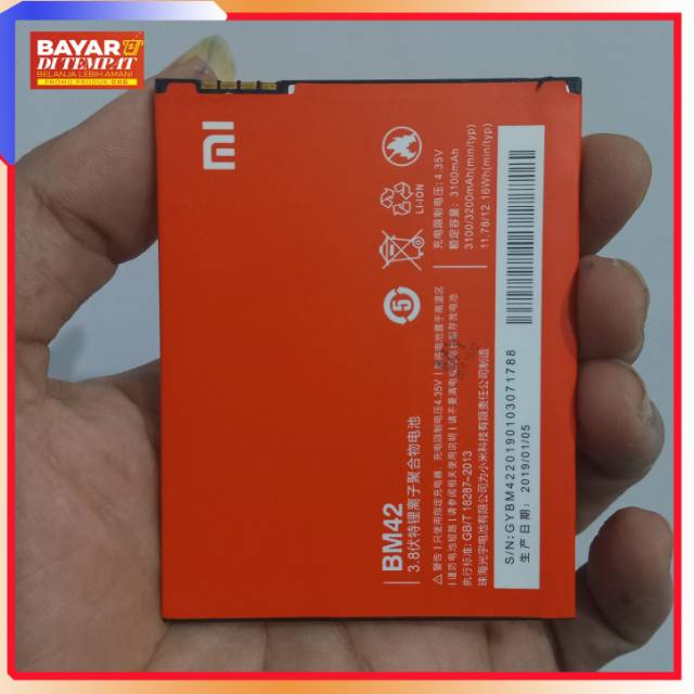 Baterai batre xiaomi note 1 bm42