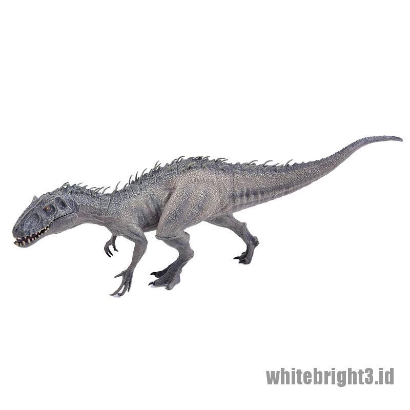 (white3) Mainan action Figure Simulasi Dinosaurus Jurassic Indominus Rex Bahan PVC Ukuran Besar