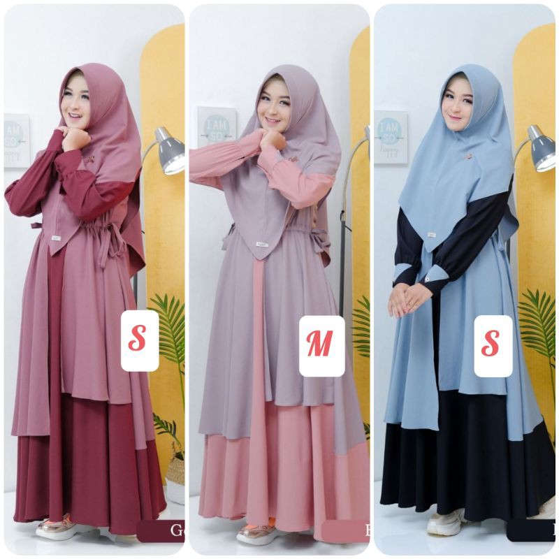 Gamis set khimar Arumi by aden hijab