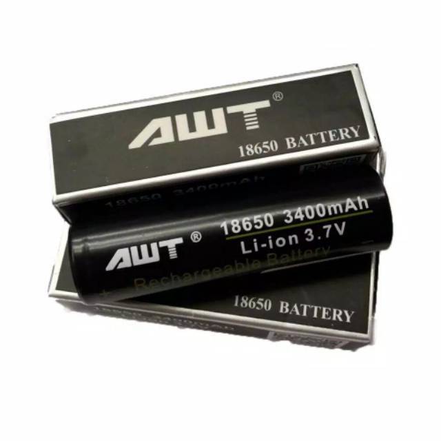 baterai vape AWT 18650 3400mAh black edition