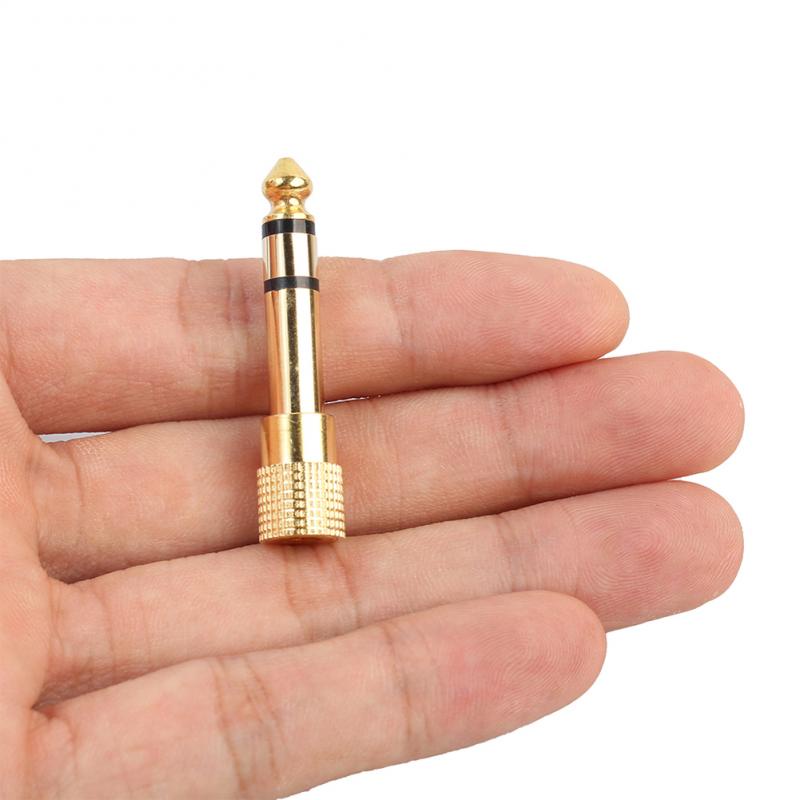 Headphone Jack Adapter 6.5mm to 3.5mm Male to Female 3.5mm 1/8 ke 6.5mm 1/4 Stereo 1 PCS  Adapter Jack headphone ke Amplifire Jack Besar 3.5mm Socket to 6.5mm Jack Plug Audio Stereo Adaptor Gold Premium Quality 6.5mm 1/4 inch Headphone Adapter