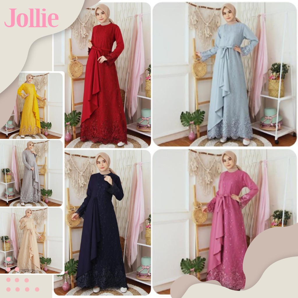  TERMURAH Gamis  Mafaza Brokat  TilLe Bordir Maxi Dress 