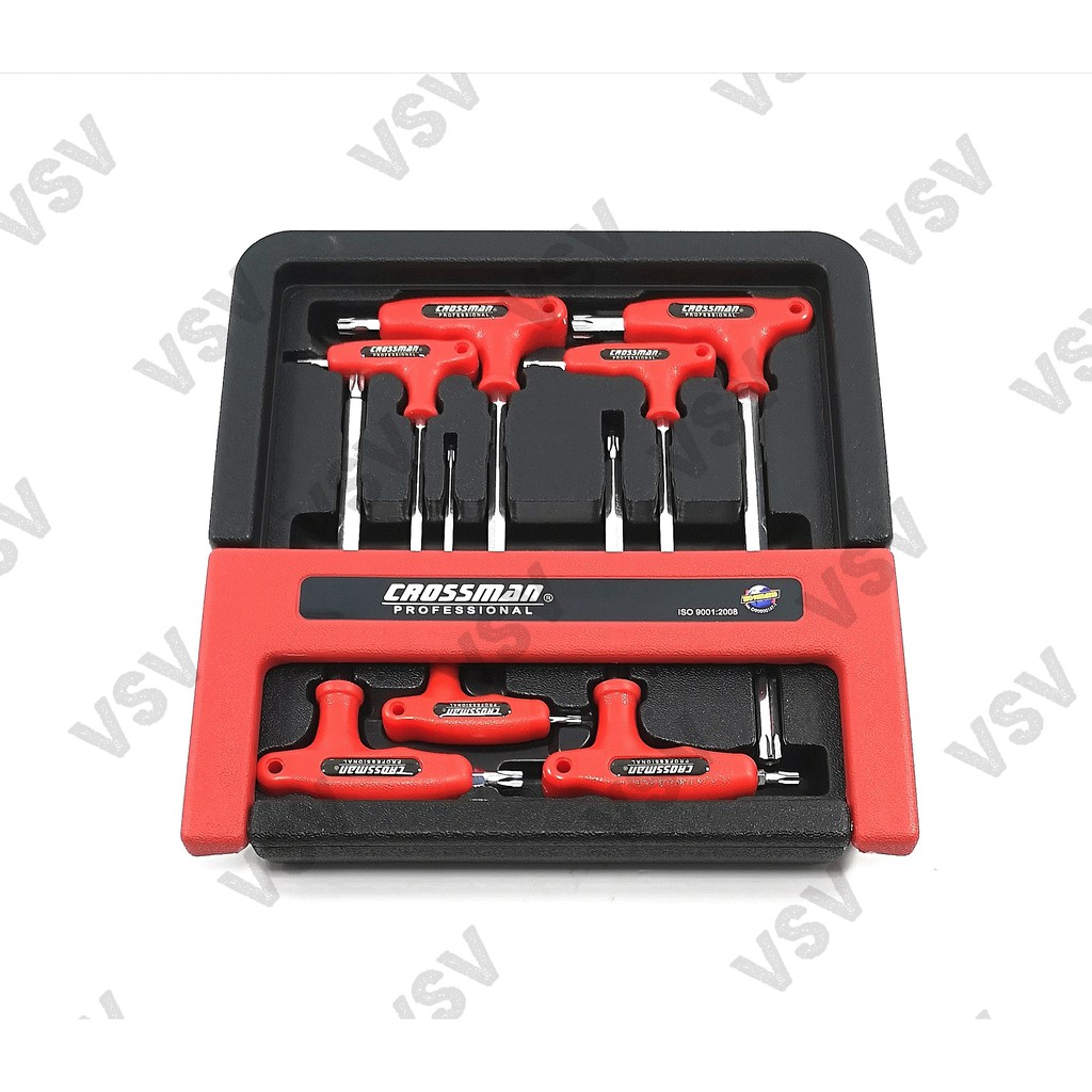 Gestar Kunci L bintang Set 7pc T-Handle Torx key set Kunci L Torx Gagang T