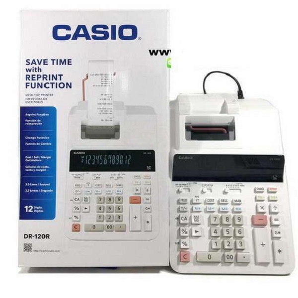 casio kalkulator calculator dr120r dr-120r print printing struck struk kalkulator dagang struk casio