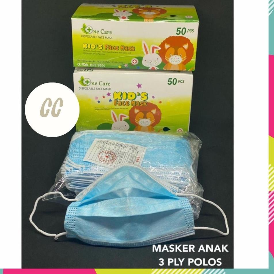 [KODE PZ9Q7] Masker Anak Earloop 3ply isi 50pcs Masker Headloop Anak Masker Hijab Anak Premium Quali
