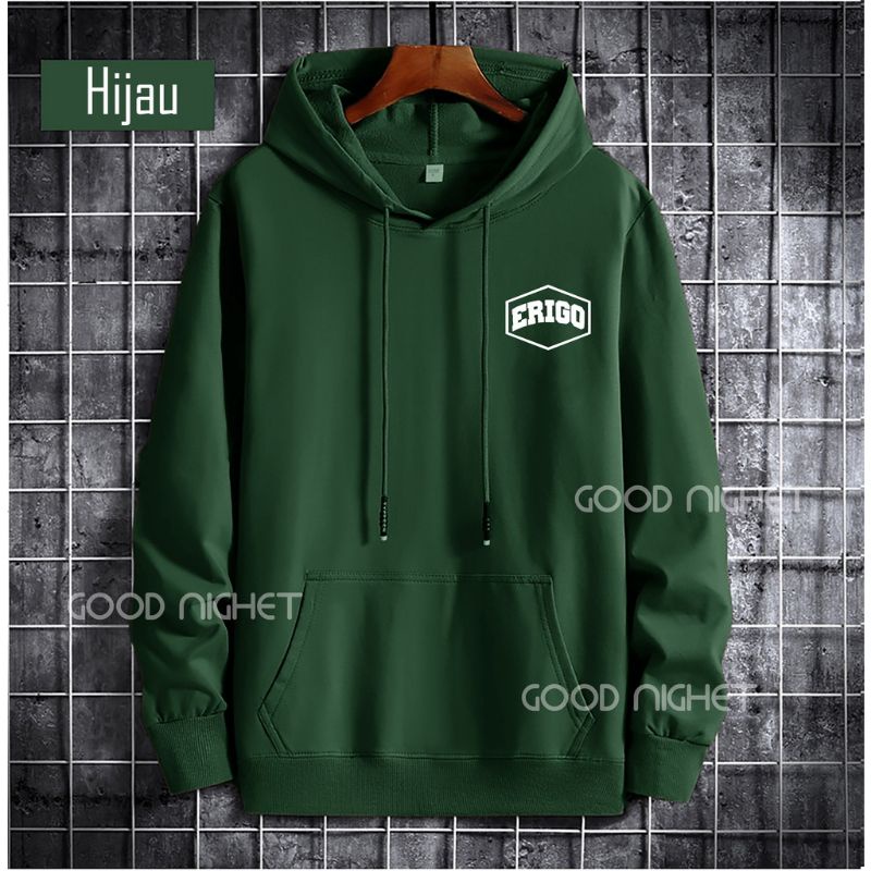 Jaket Sweater Hoodie ERIGO | Hoodie Distro Hoodie murah | Sweter Hodie Pria dan Wanita Oversize