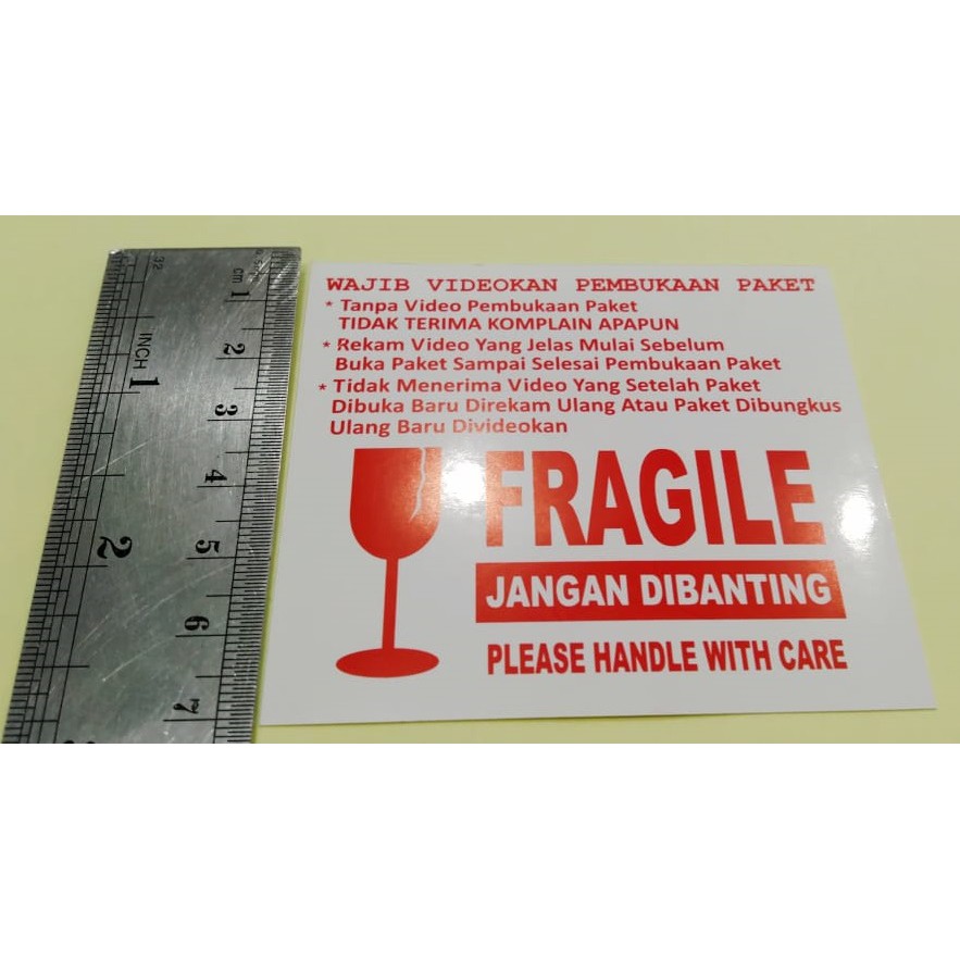 

CUSTOM STIKER VIDEO UNBOXING FRAGILE PECAH BELAH CUSTOM