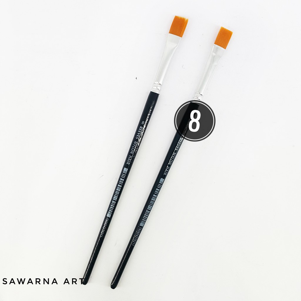 

Kuas Reeves Nylon Hair Flat No. 8