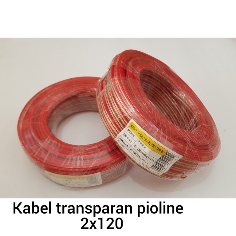 Kabel Speaker Kabel Audio Kabel Listrik Kabel Transparan 2x120 - 25MTR